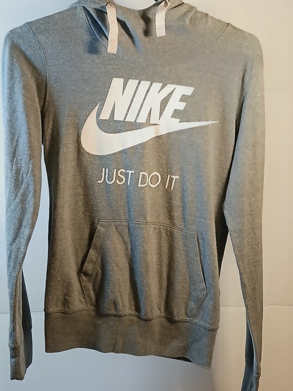 Nike Heather Gray "Just Do It" Graphic Hoodie Sweatshirt